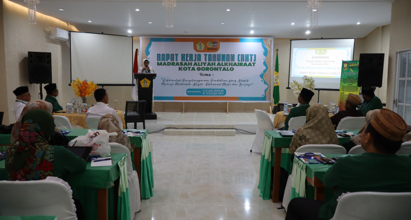 Rapat Kerja Tahunan MA Alkhairaat Dibuka Langsung Oleh Kakankemenang Kota Gorontalo