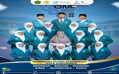 SANTRI MA ALKHAIRAAT KOTA GORONTALO UNJUK KOMPETENSI PADA OLIMPIADE MADRSAH INDONESIA TINGKAT KOTA GORONTALO 2026